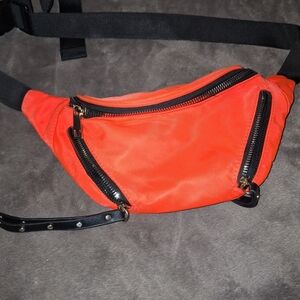 Vibrant Orange Men's Crossbody Bag